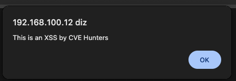 Simple example of an XSS payload to execute a message.